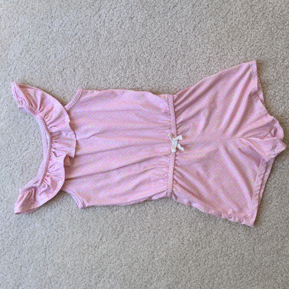 Wonder Nation | Pink Aztec Little Girls Romper | Size XS/4/5